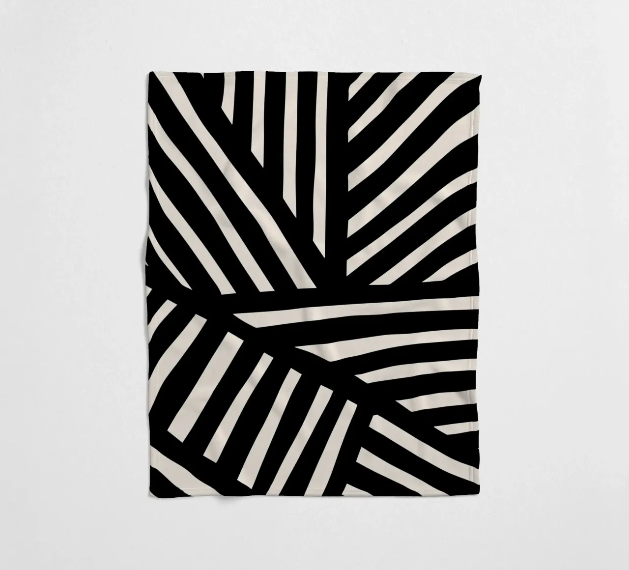 Linea di design ispirata alla zebra - moderna e astratta coperta in pile da Whole©