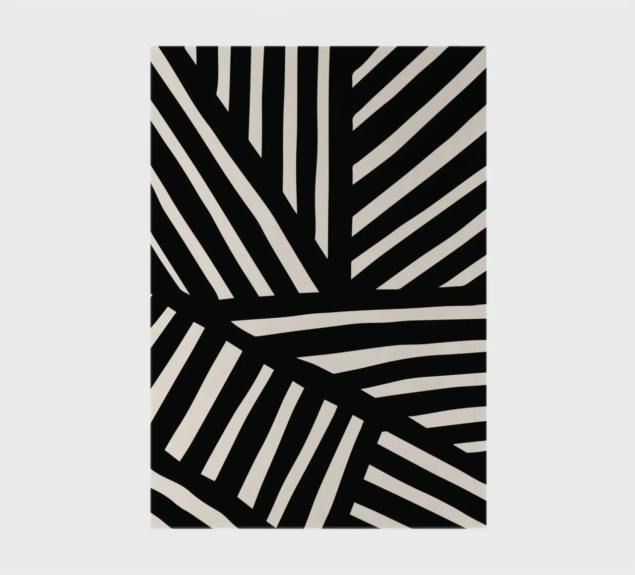Zebra-inspired line design - modern & abstract notebook by Whole©
