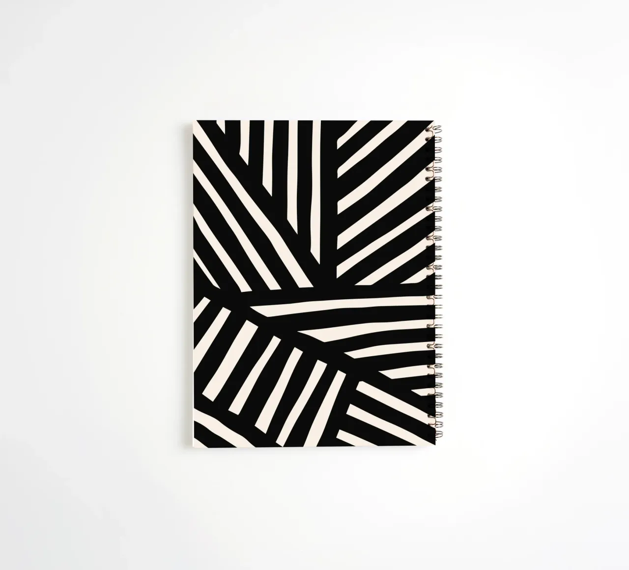 Zebra-inspired line design - modern & abstract spiral notebook by Whole©