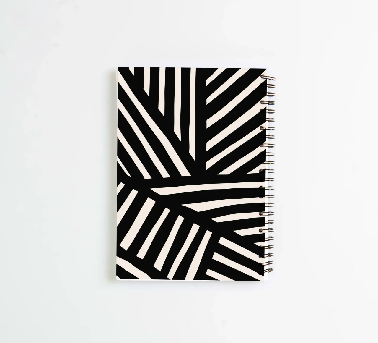 Zebra-inspired line design - modern & abstract spiral notebook by Whole©
