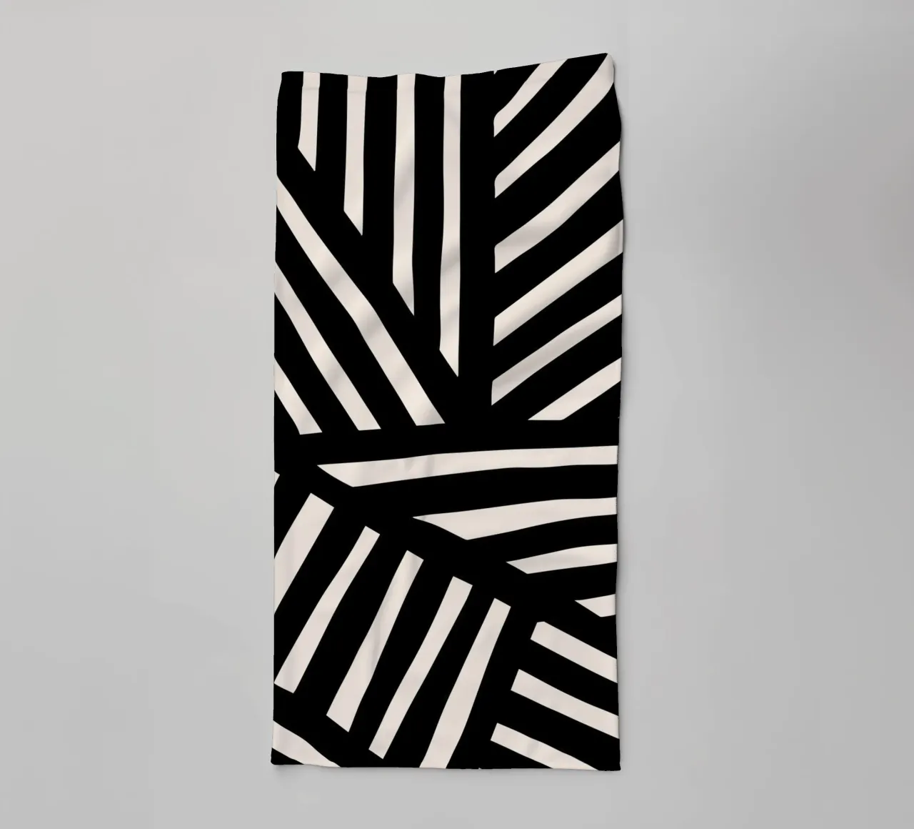 Zebra-inspired line design - modern & abstract towel by Whole©