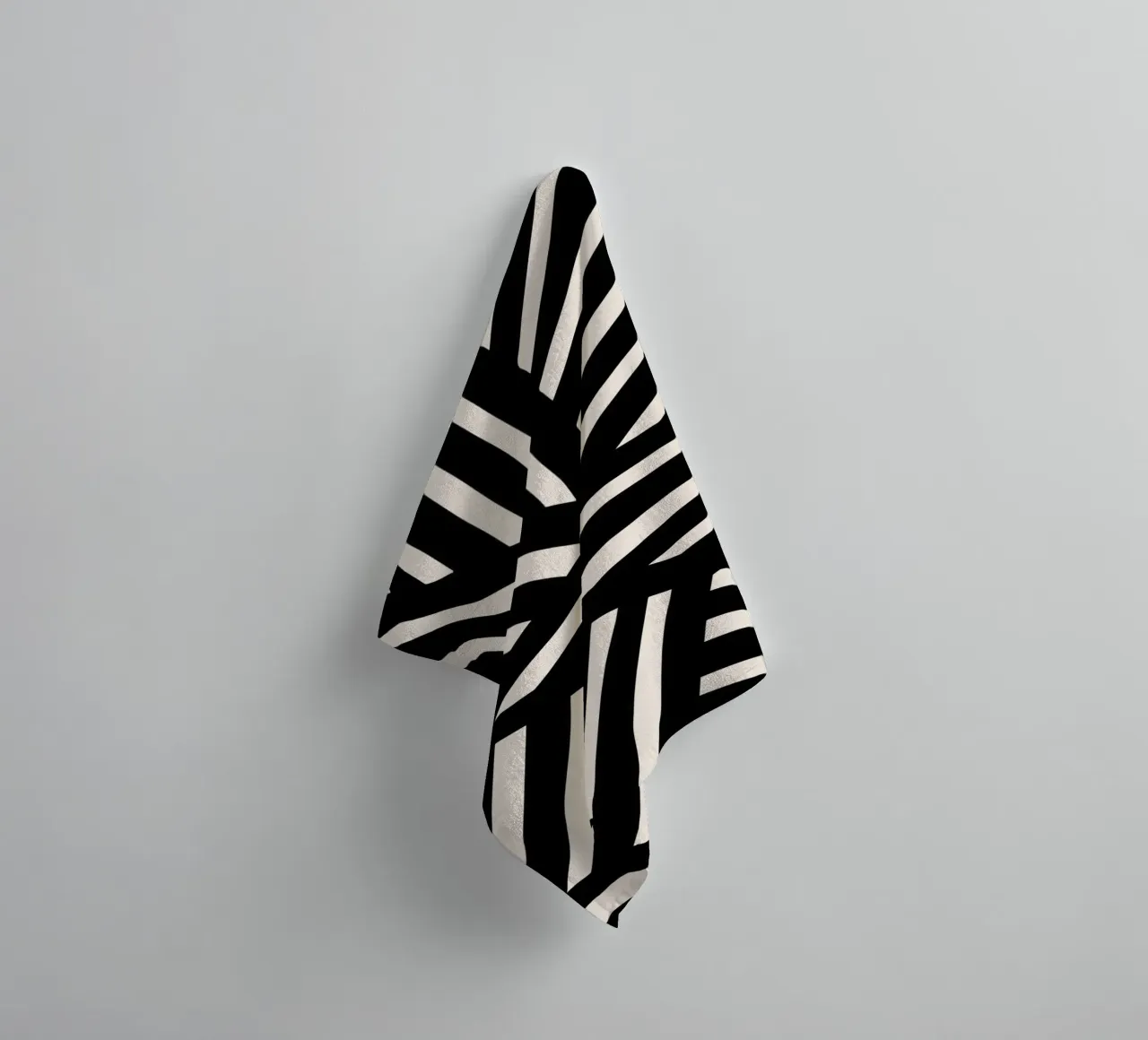 Zebra-inspired line design - modern & abstract towel by Whole©