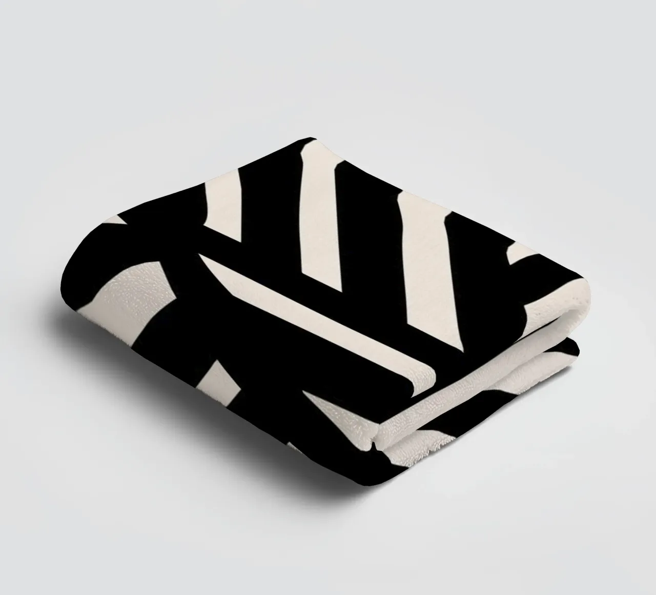 Zebra-inspired line design - modern & abstract towel by Whole©