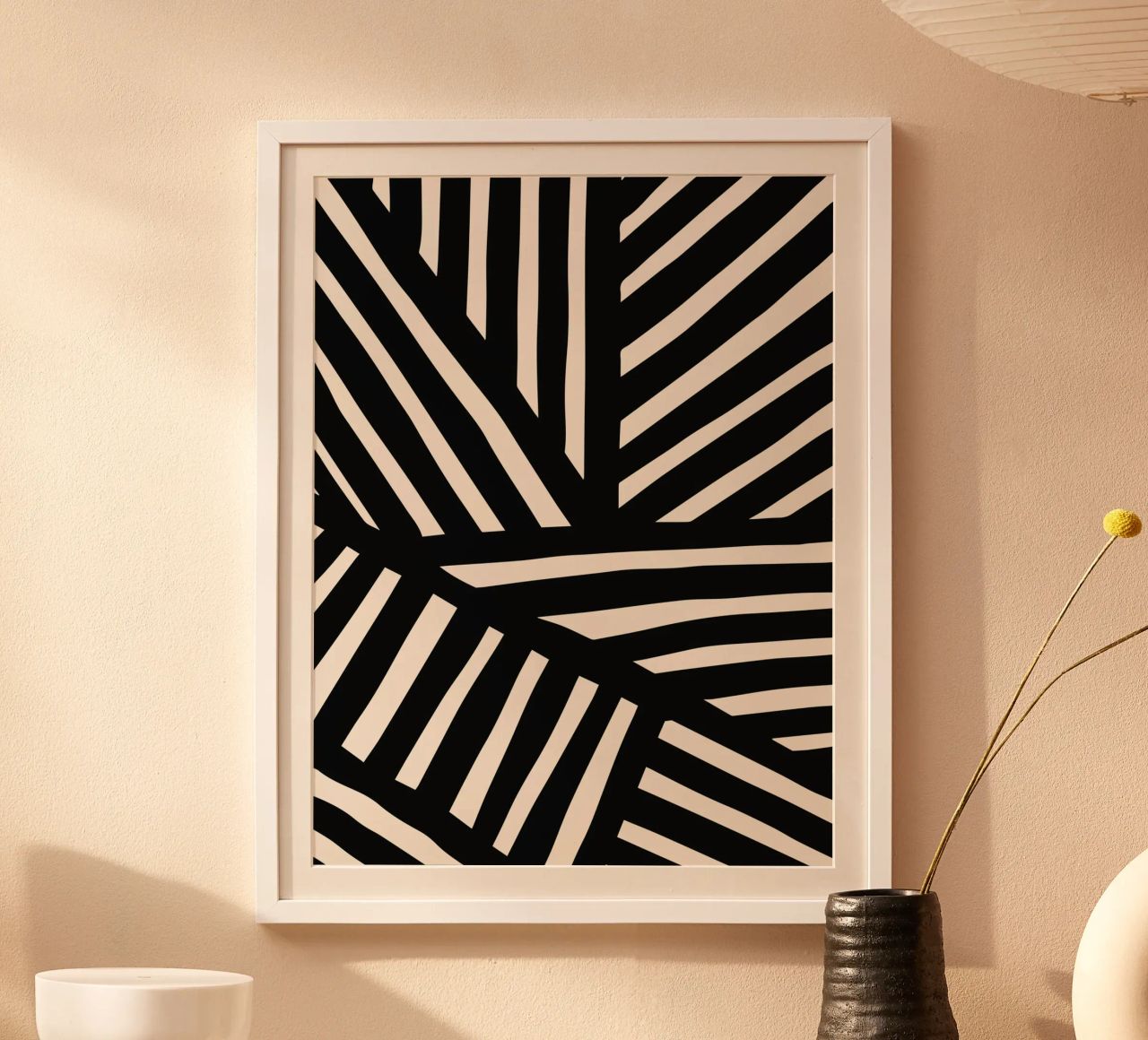 Design de ligne d'inspiration zébrée - Moderne & Abstrait poster de Whole©