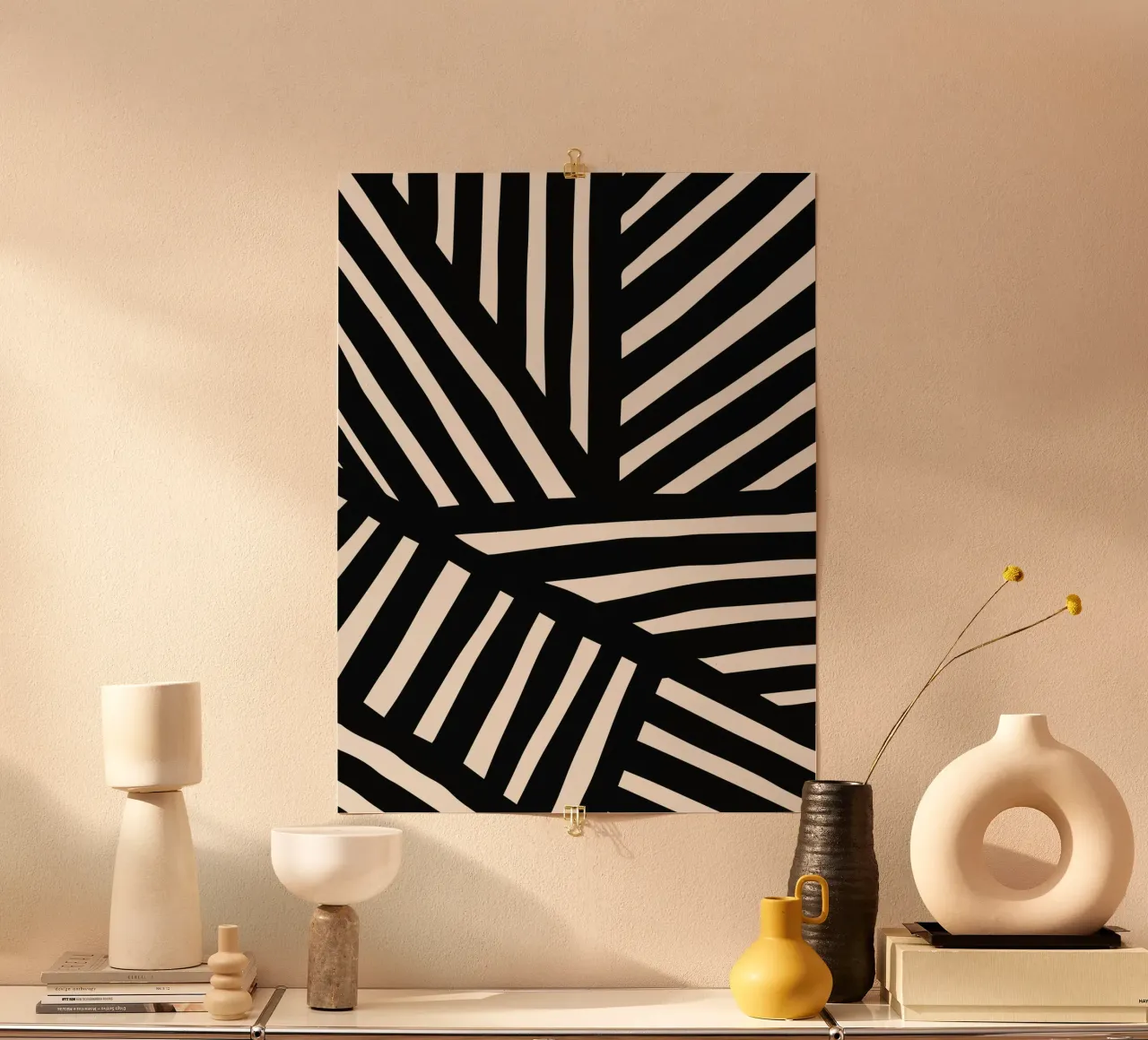 Zebra-inspired line design - modern & abstract hahnemühle by Whole©