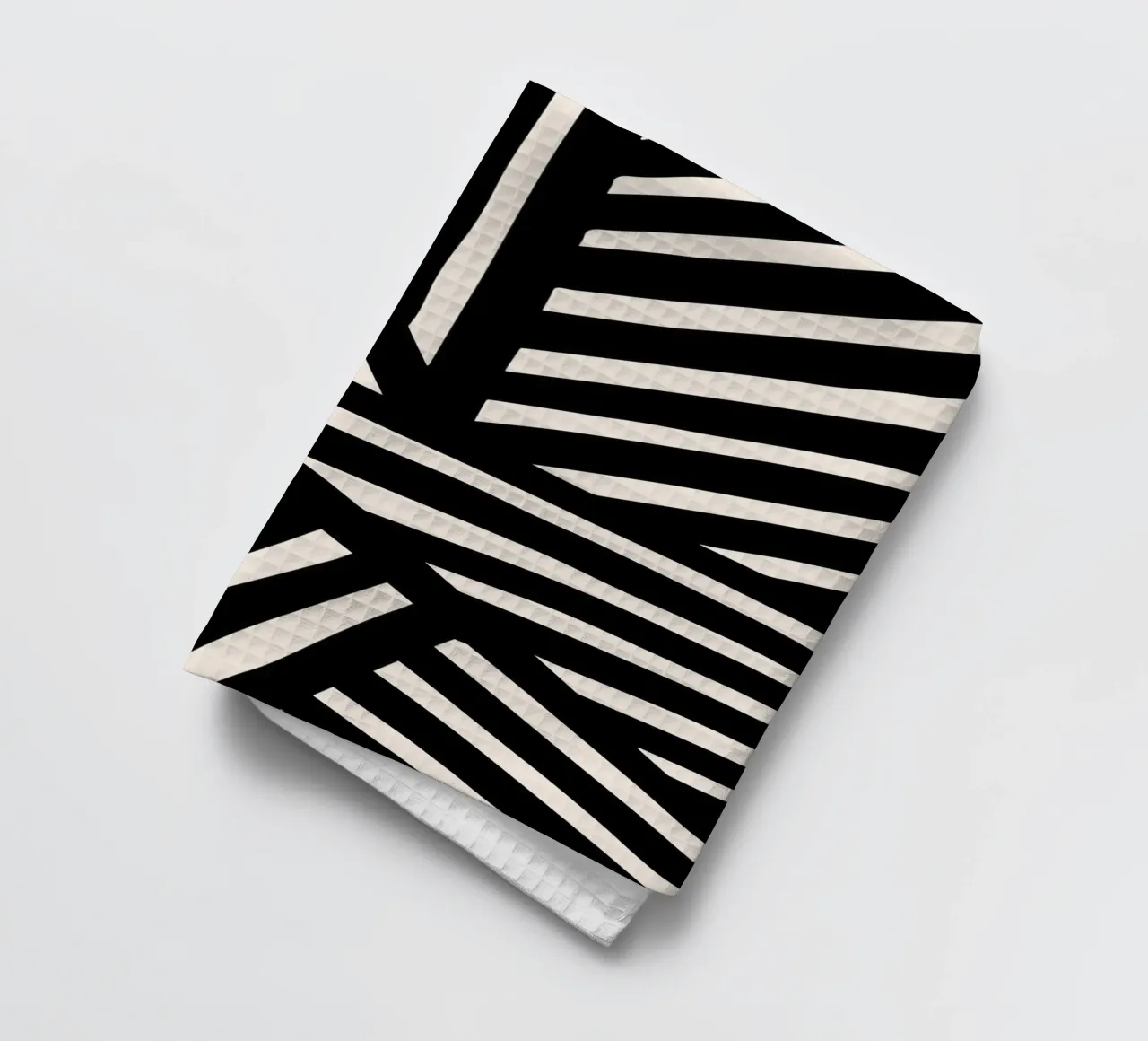 Zebra-inspired line design - modern & abstract tea towel by Whole©
