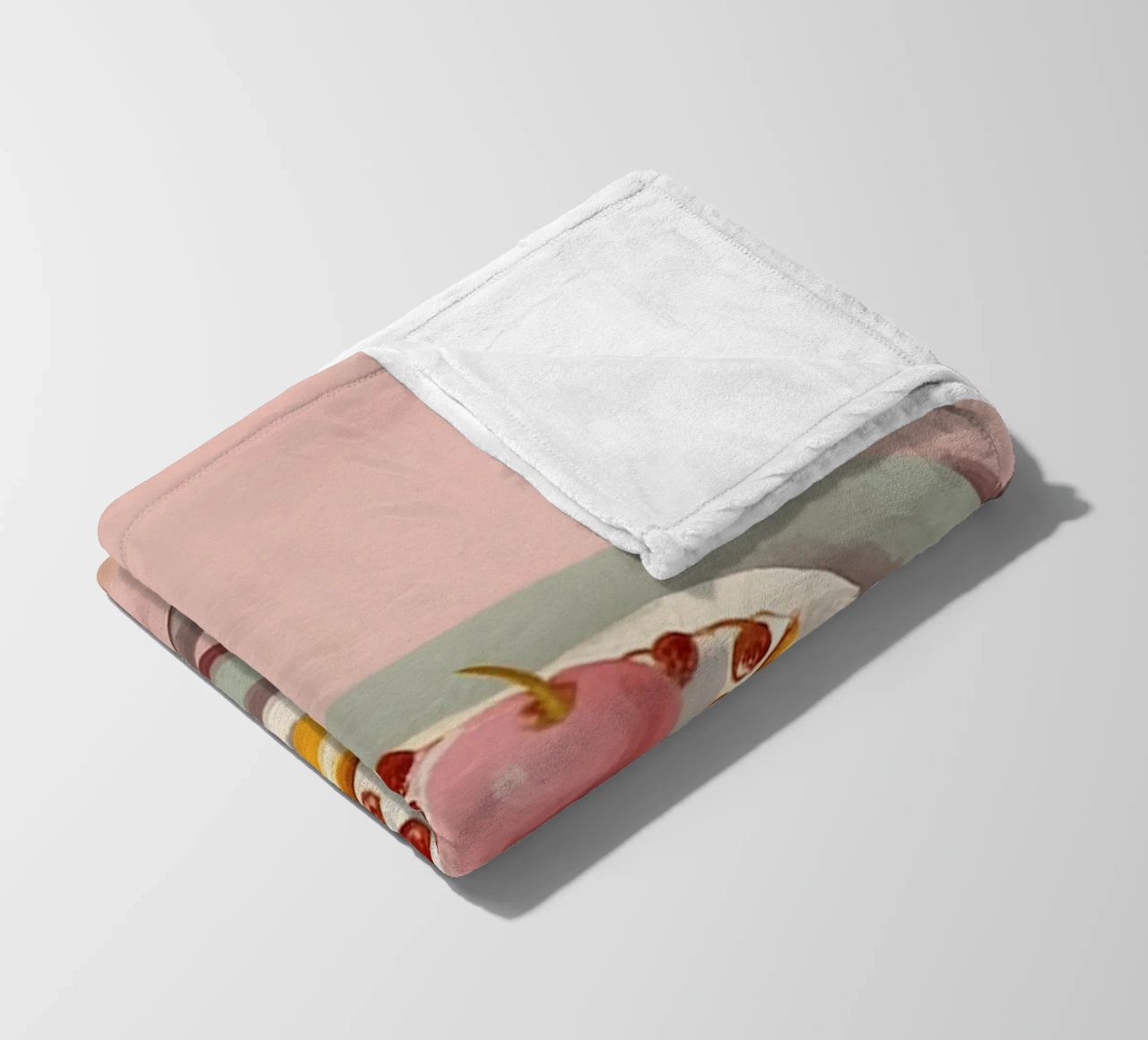 Enjoyment with coffee & cake fleece blanket by Carinaprint