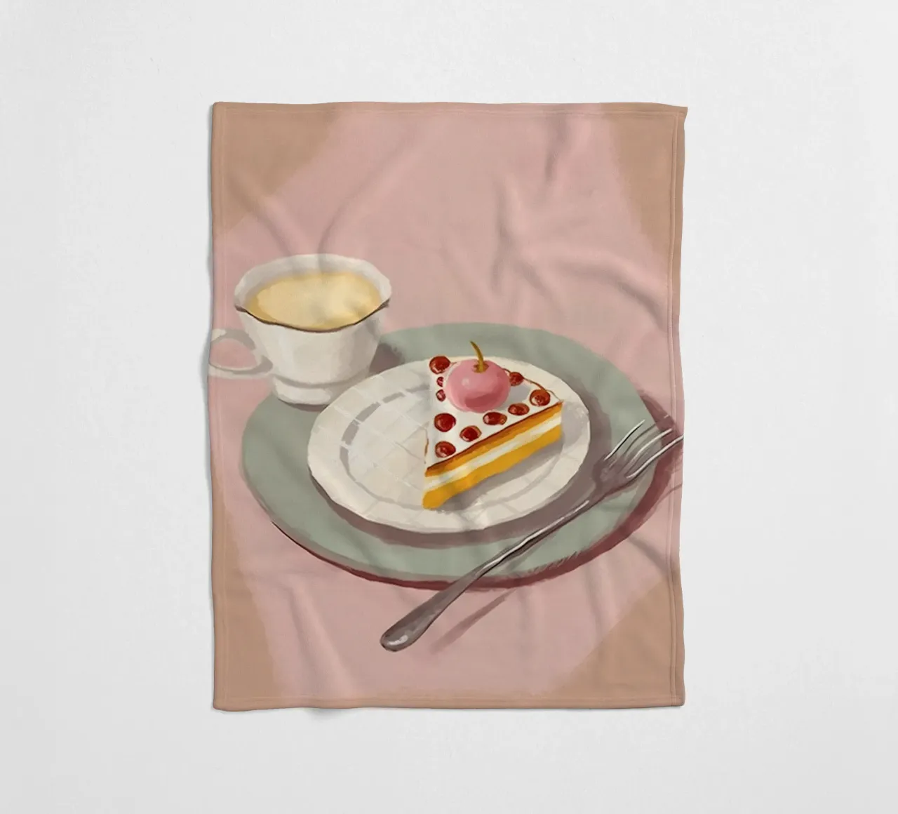 Godetevi il caffè e la torta coperta in pile da Carinaprint