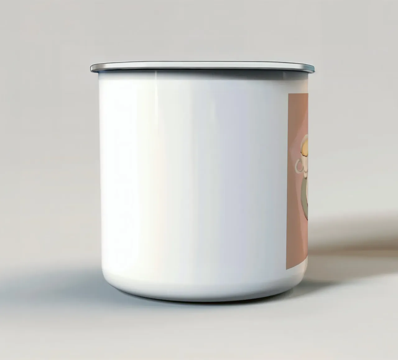 Godetevi il caffè e la torta tazza in smalto da Carinaprint