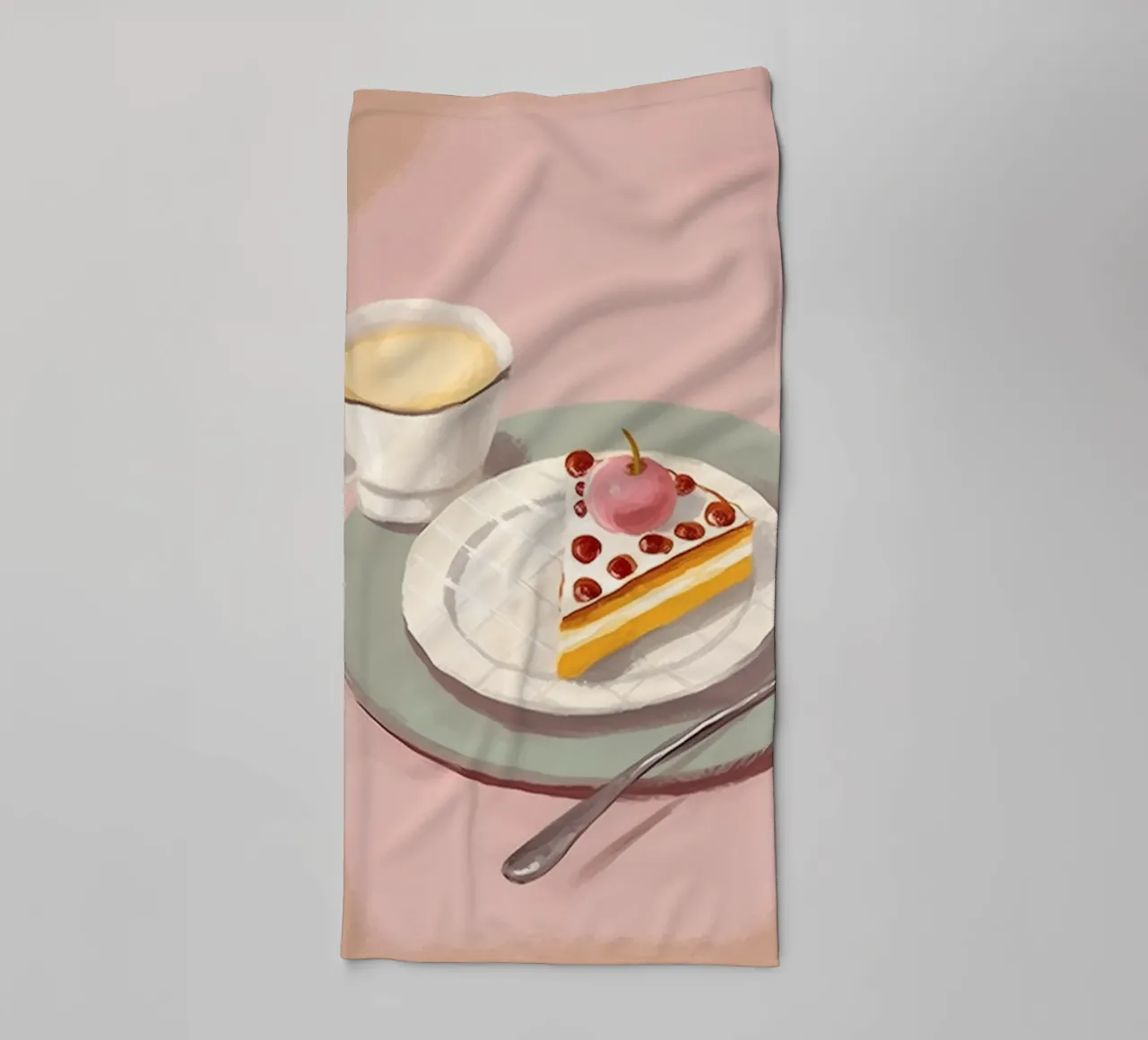 Genus mit Kaffee & Kuchen Handtuch von Carinaprint