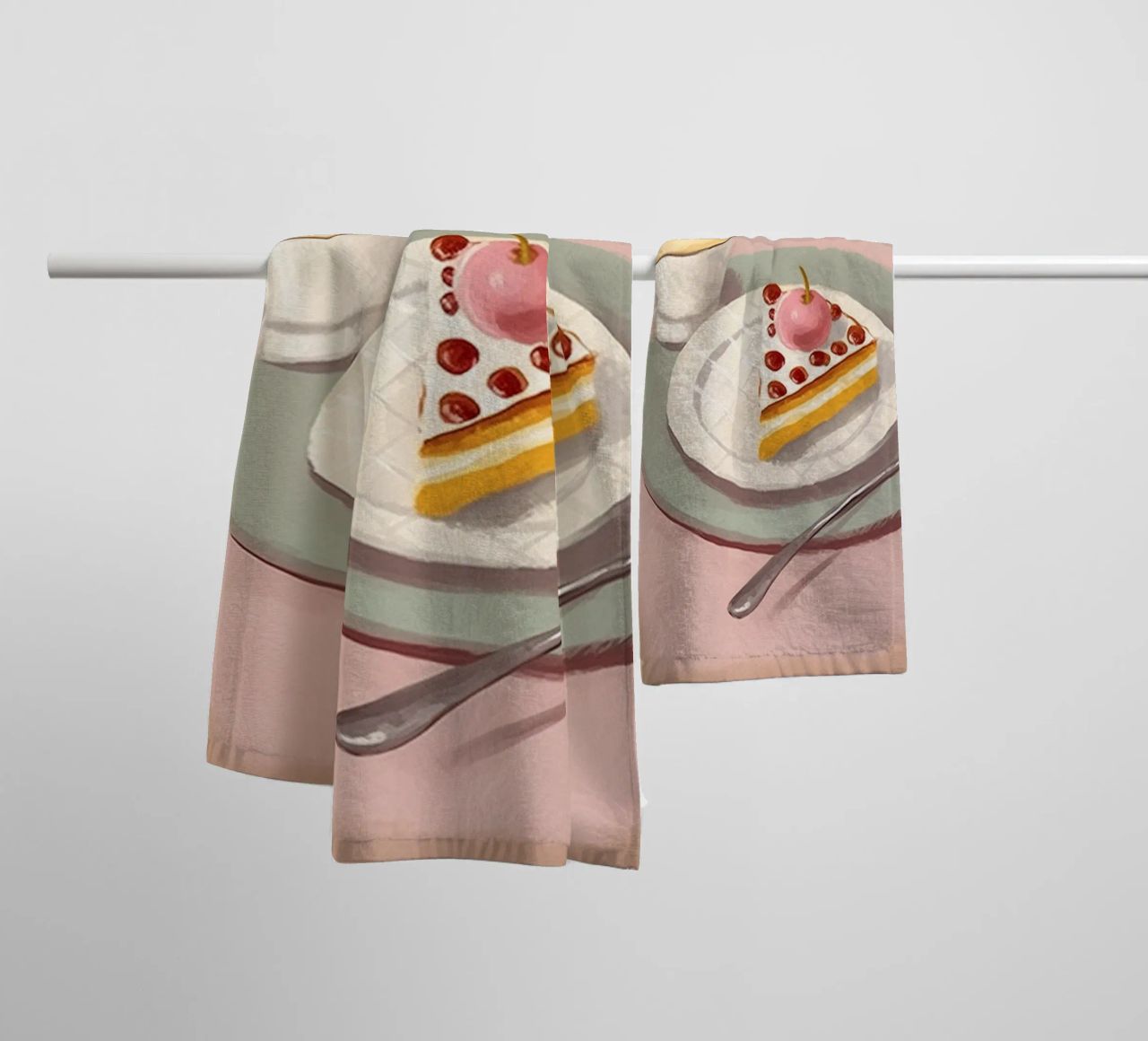 Enjoyment with coffee & cake towel by Carinaprint