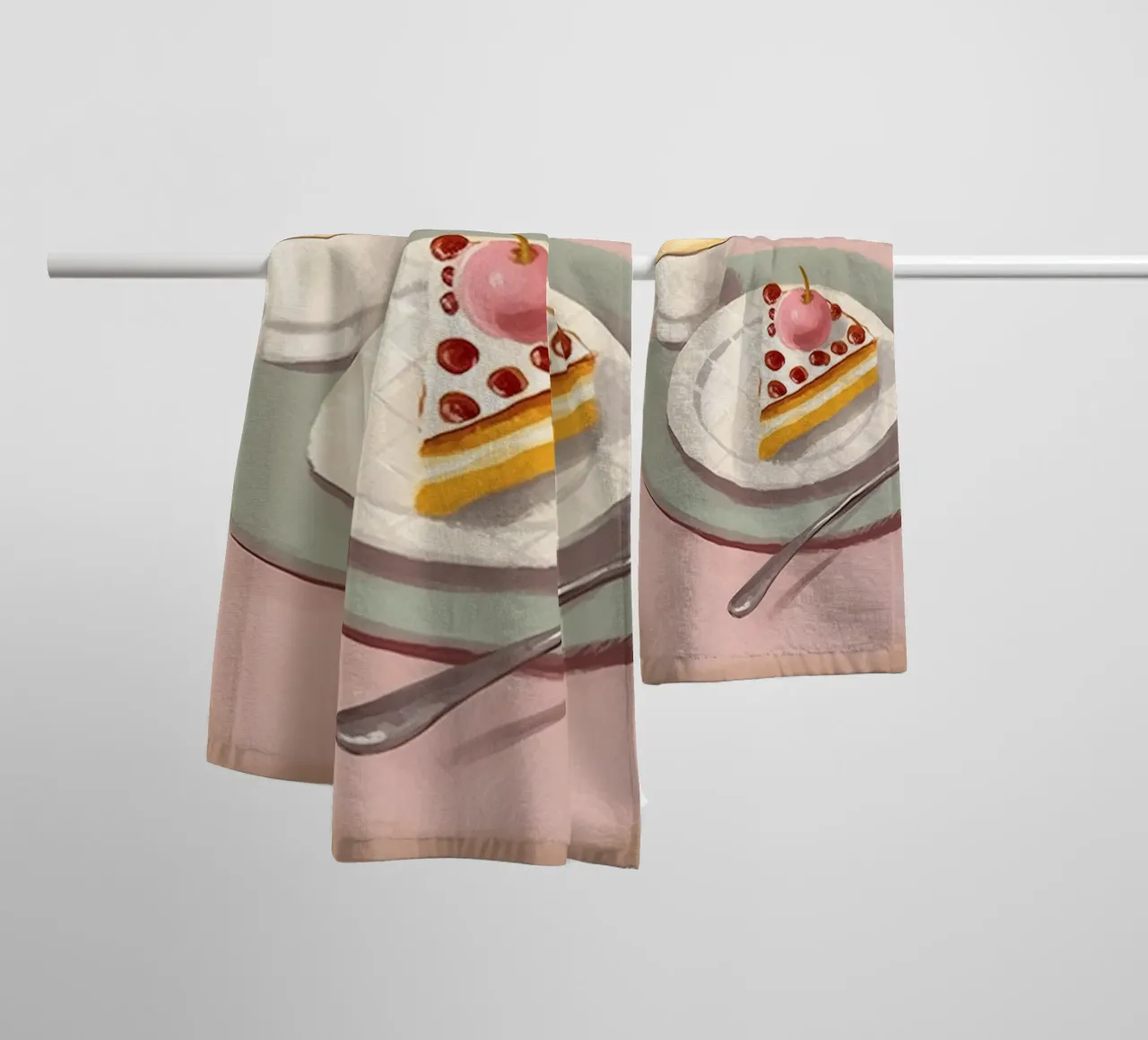 Genieten met koffie en gebak badhanddoek van Carinaprint