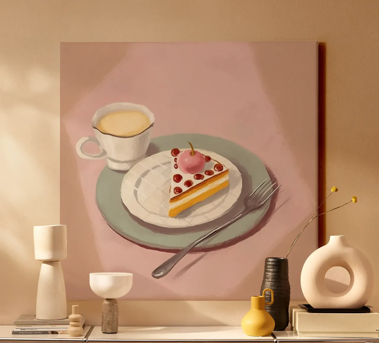 Godetevi il caffè e la torta tela da Carinaprint
