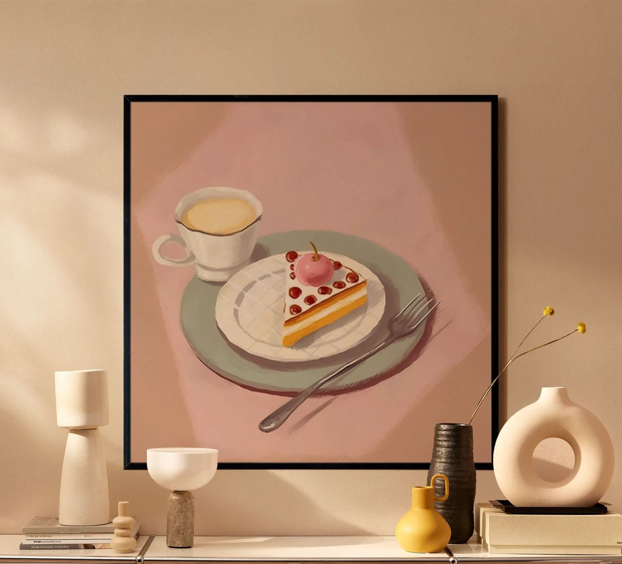 Enjoyment with coffee & cake poster by Carinaprint
