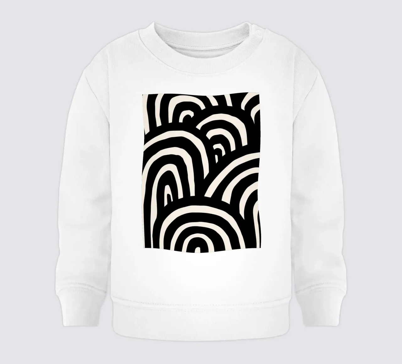 Abstracte golvende lijnen - Modern & dynamisch baby sweatshirt van Whole©