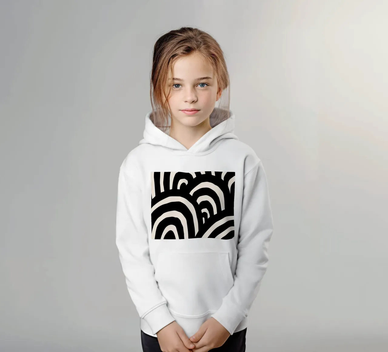 Linee astratte ondulate - Moderno e dinamico felpa bambino con cappuccio da Whole©