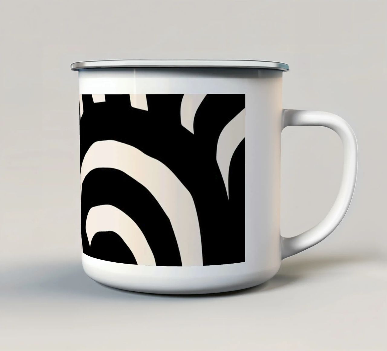Linee astratte ondulate - Moderno e dinamico tazza in smalto da Whole©