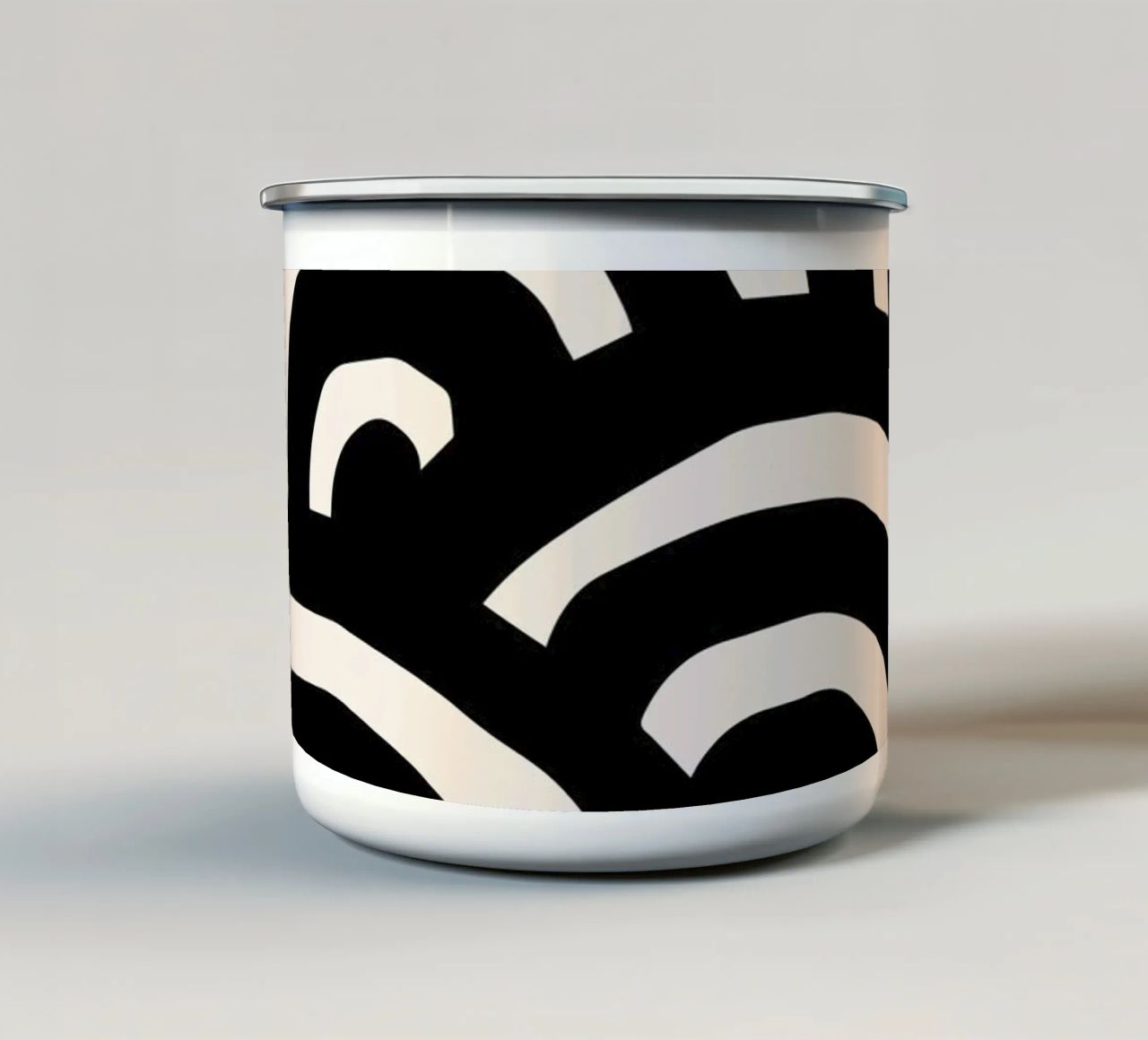 Linee astratte ondulate - Moderno e dinamico tazza in smalto da Whole©