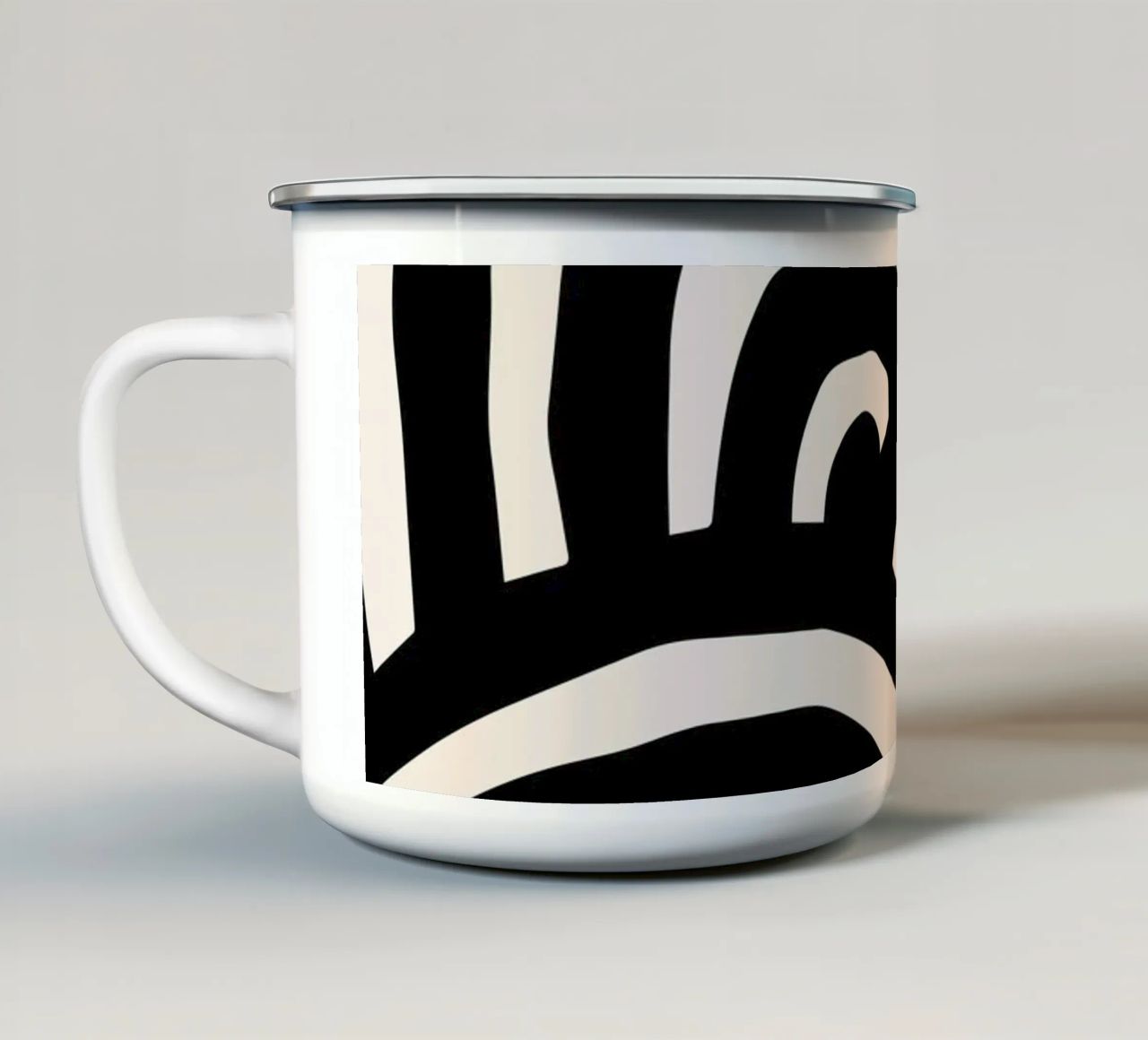 Linee astratte ondulate - Moderno e dinamico tazza in smalto da Whole©