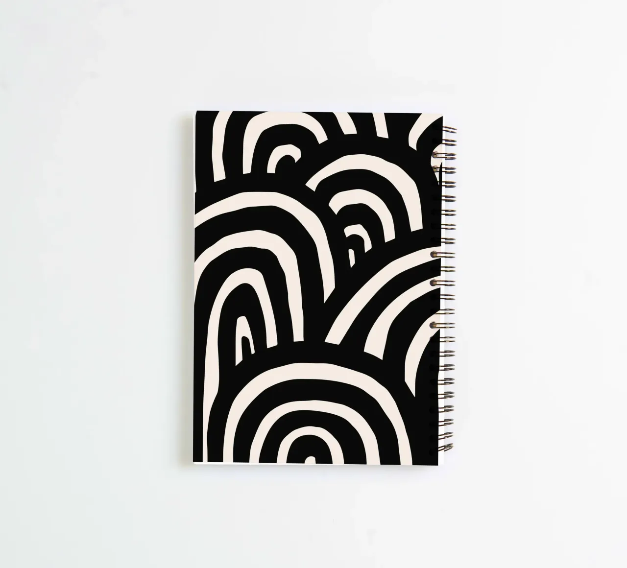 Abstract wavy lines - Modern & dynamic spiral notebook by Whole©