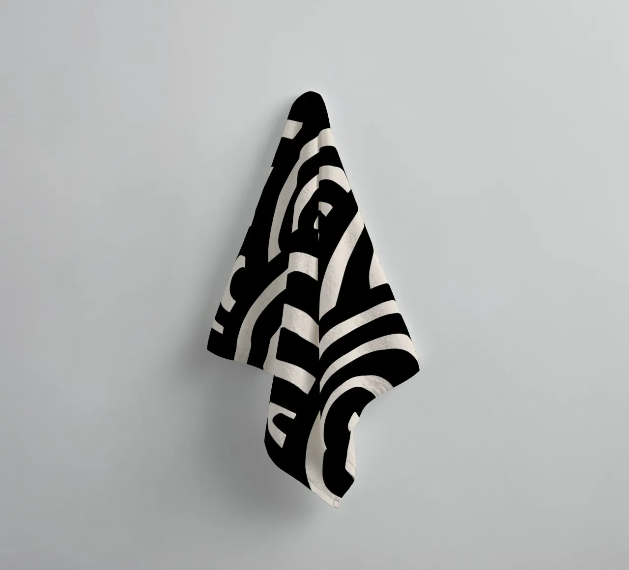 Abstract wavy lines - Modern & dynamic towel by Whole©