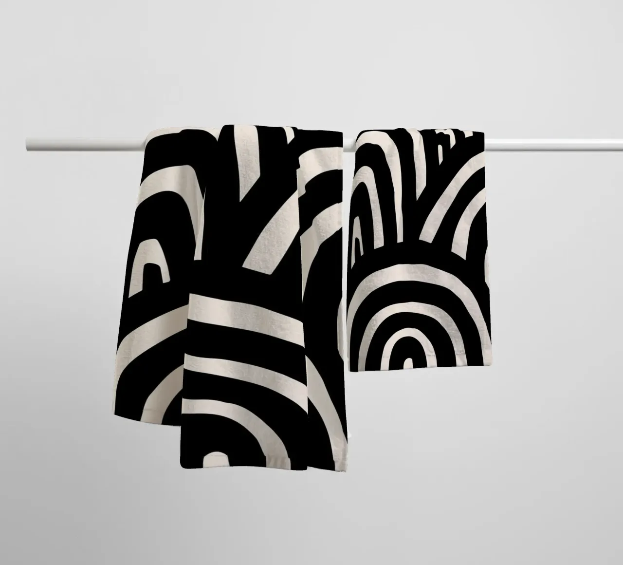 Linee astratte ondulate - Moderno e dinamico asciugamano da bagno da Whole©