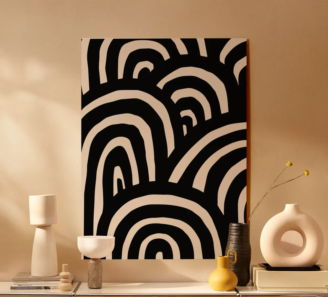 Linee astratte ondulate - Moderno e dinamico plexiglass da Whole©