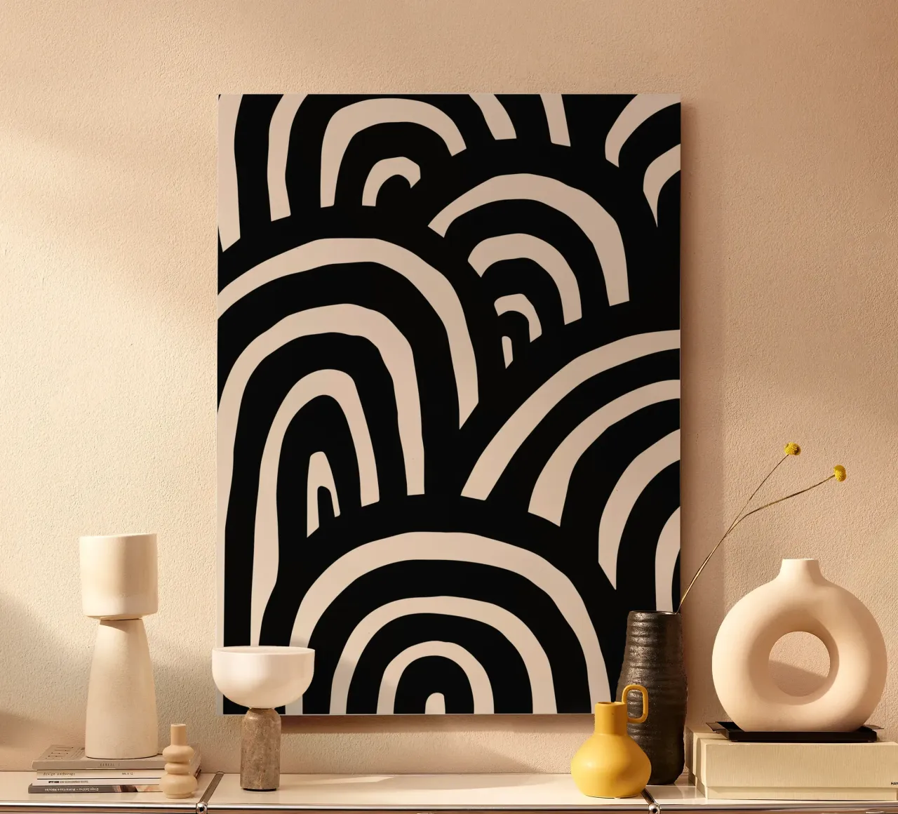 Linee astratte ondulate - Moderno e dinamico alluminio dibond da Whole©