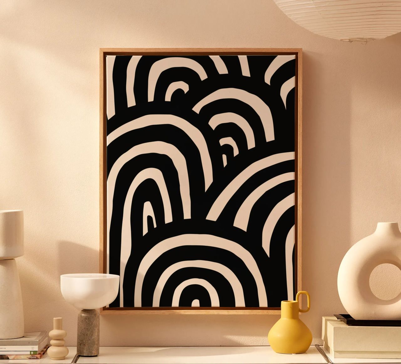Abstract wavy lines - Modern & dynamic canvas by Whole©