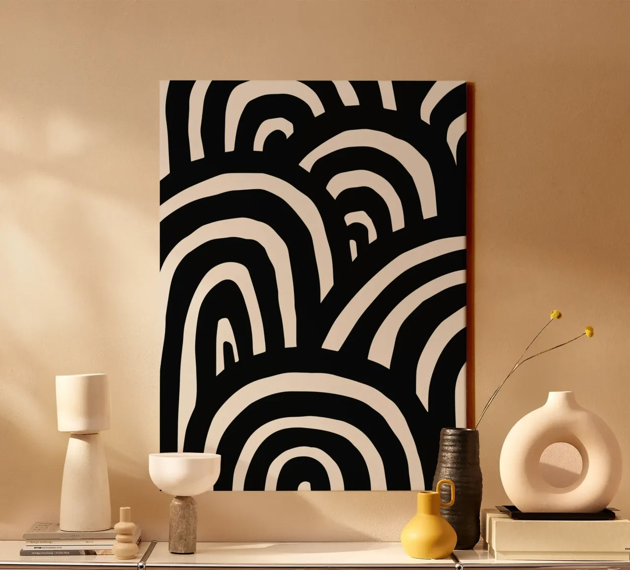 Abstract wavy lines - Modern & dynamic canvas by Whole©