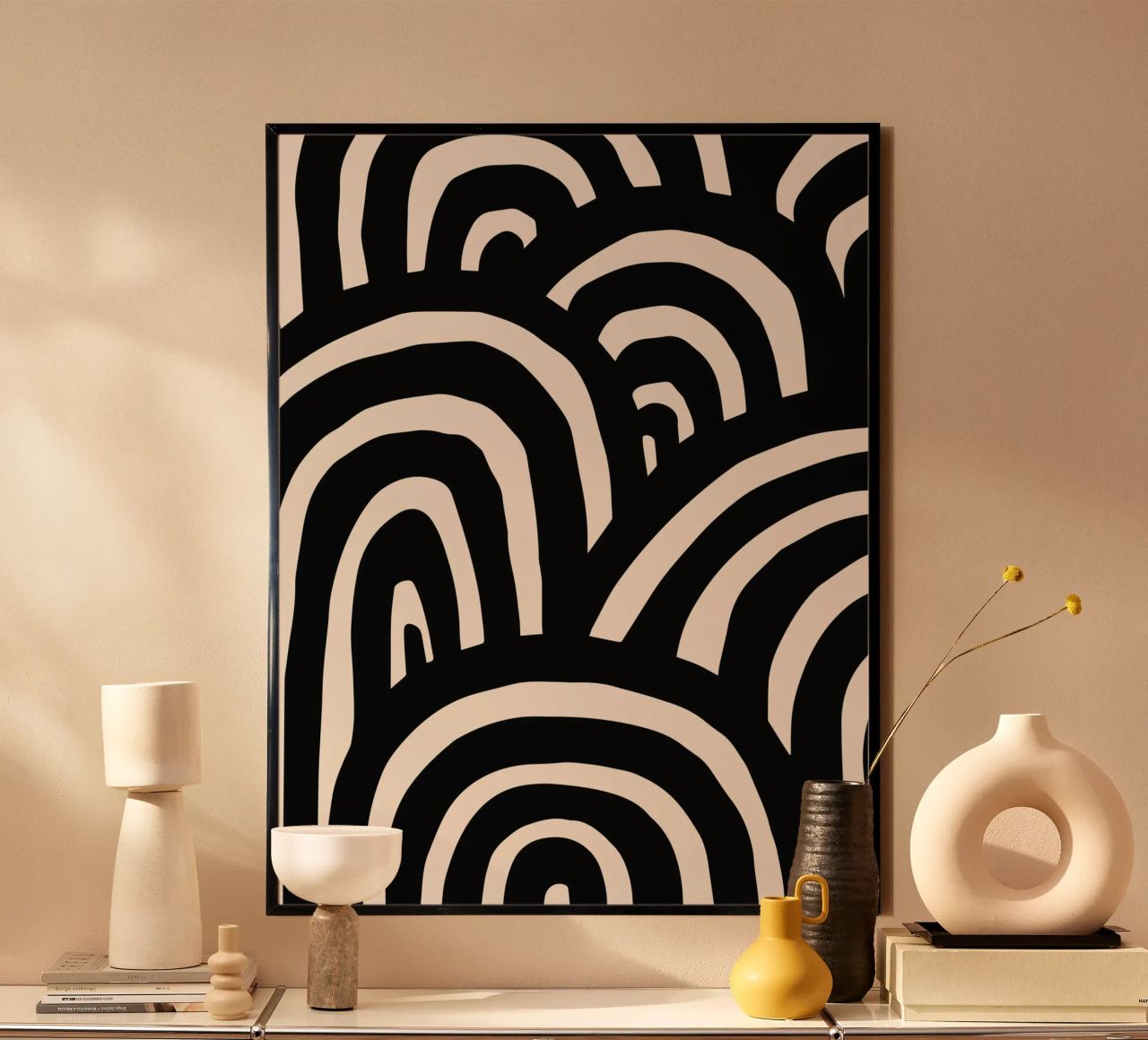 Abstract wavy lines - Modern & dynamic hahnemühle by Whole©