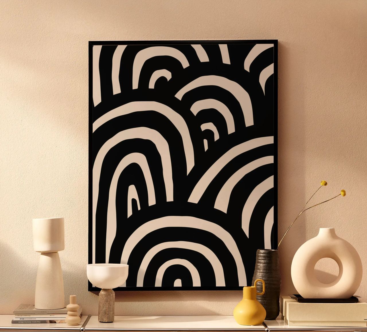 Abstract wavy lines - Modern & dynamic hahnemühle by Whole©
