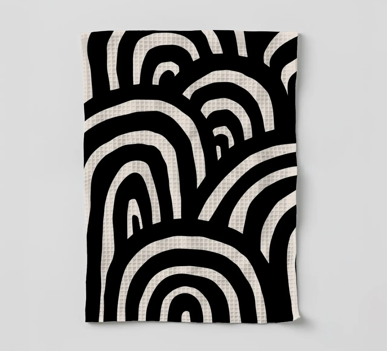 Abstract wavy lines - Modern & dynamic tea towel by Whole©