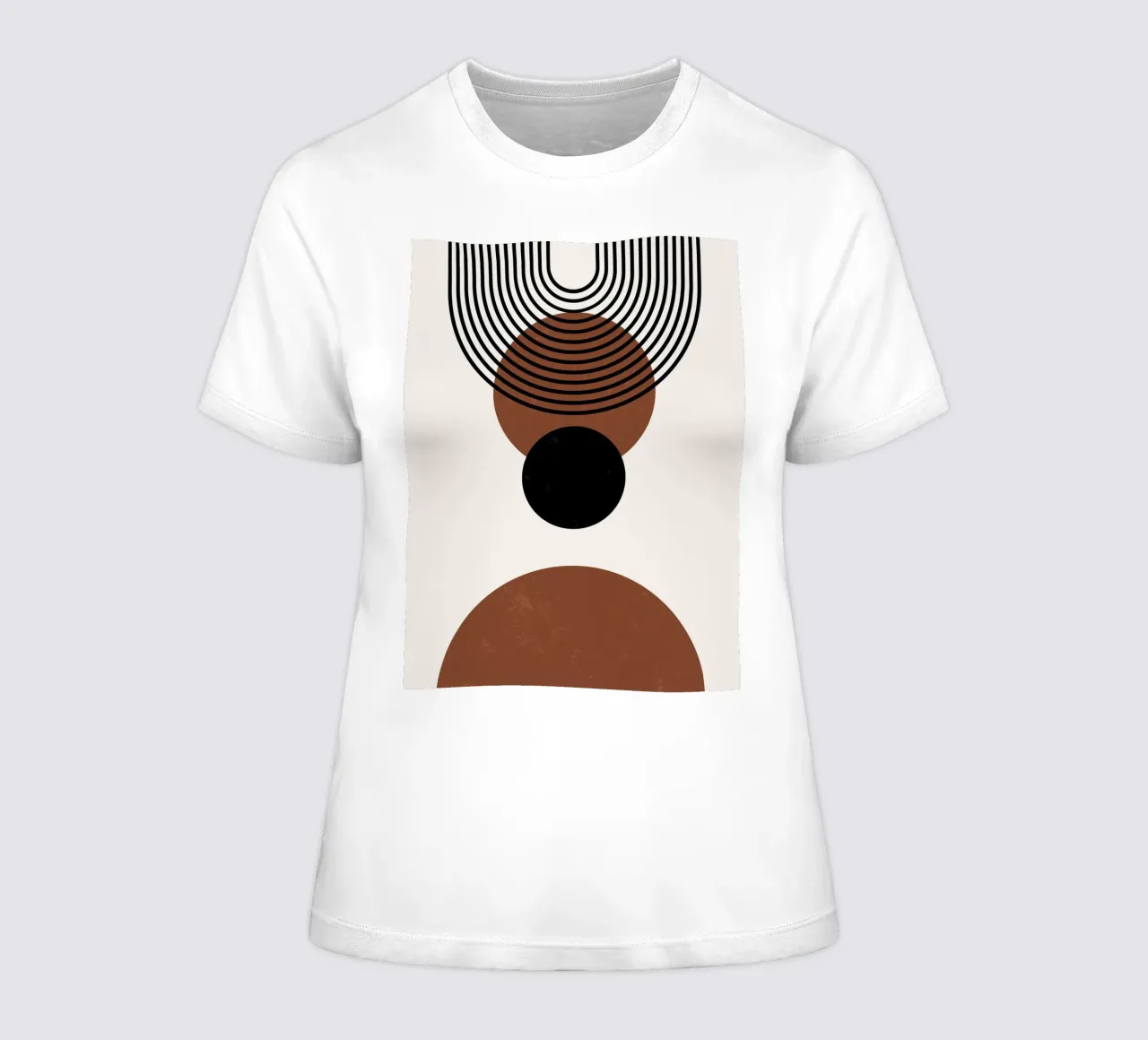 Boho geometric design - minimal & harmonious women's fitted t-shirt by Whole©