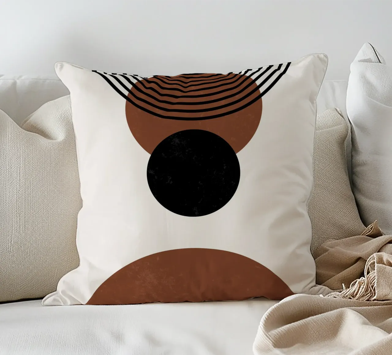 Design geometrico Boho - minimale e armonioso cuscino da Whole©