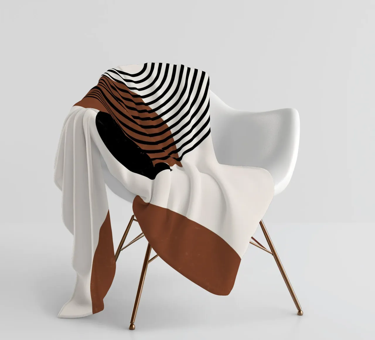 Design geometrico Boho - minimale e armonioso coperta in pile da Whole©