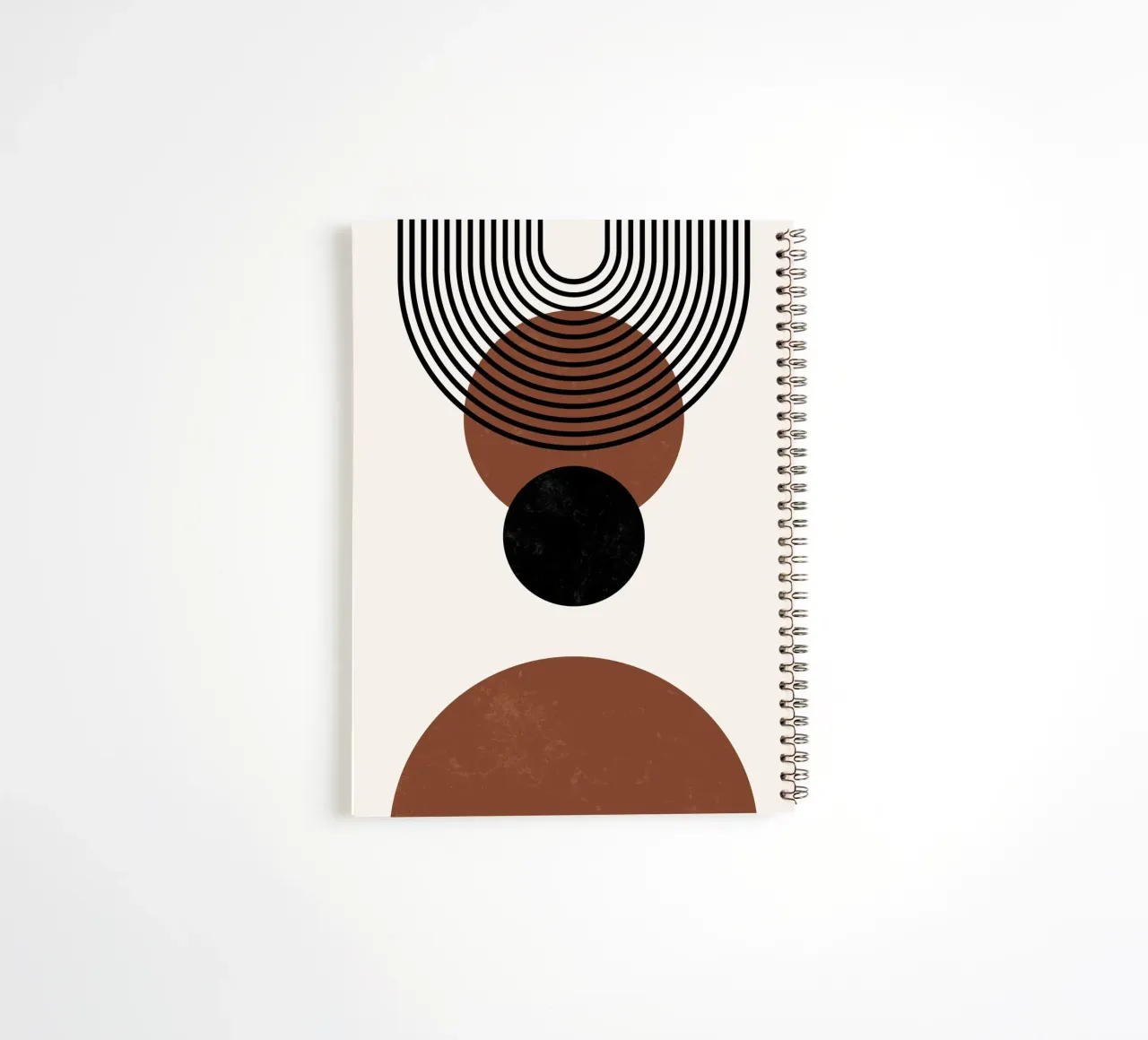 Boho geometric design - minimal & harmonious spiral notebook by Whole©