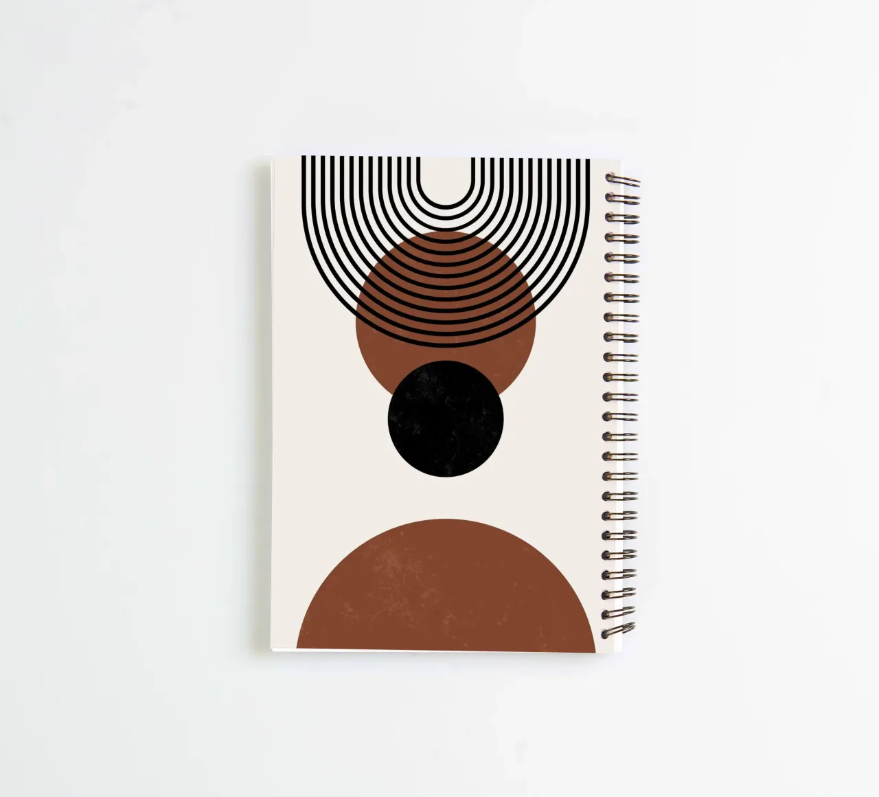 Boho geometric design - minimal & harmonious spiral notebook by Whole©