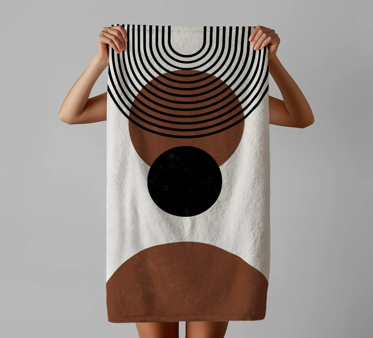 Boho geometric design - minimal & harmonious towel by Whole©