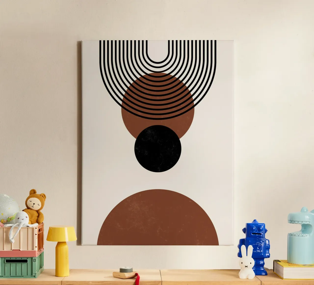 Boho geometric design - minimal & harmonious canvas by Whole©