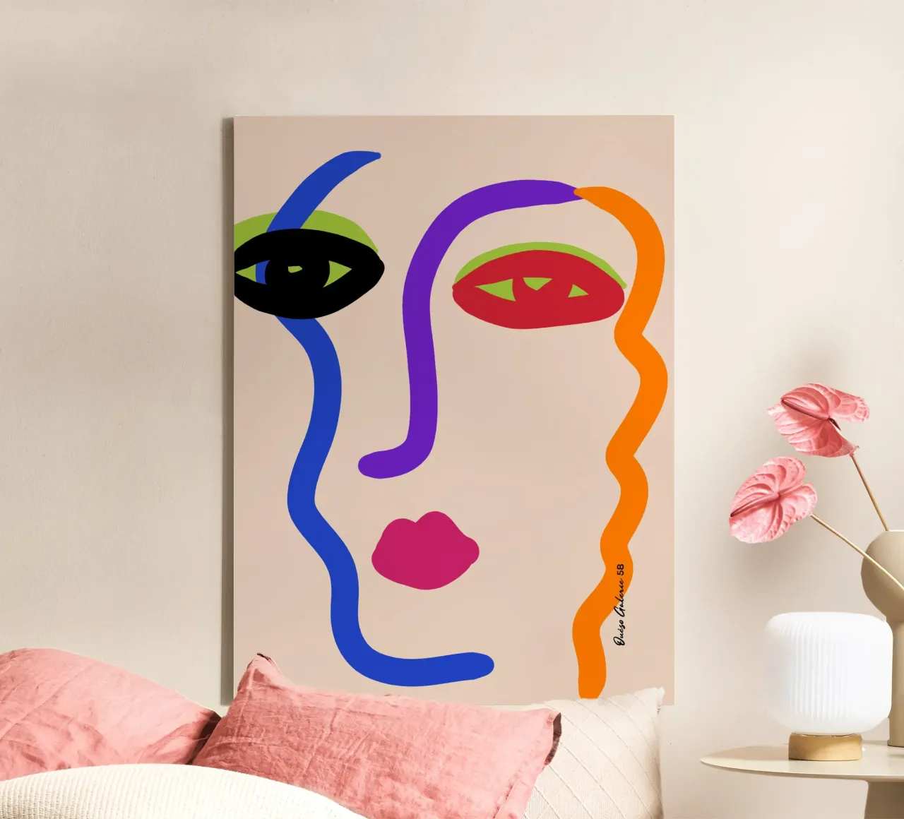 Infinite Stillness canvas met Baklijst van Mike Leymi