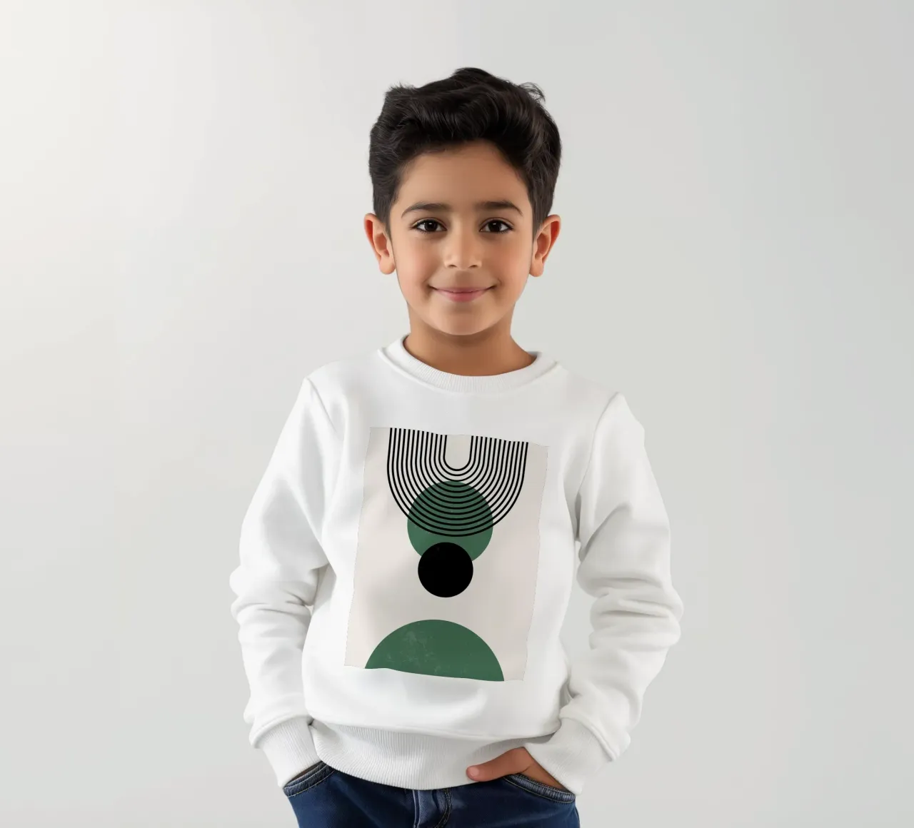 Cerchi e linee Boho - moderno e minimalista felpa bambino da Whole©