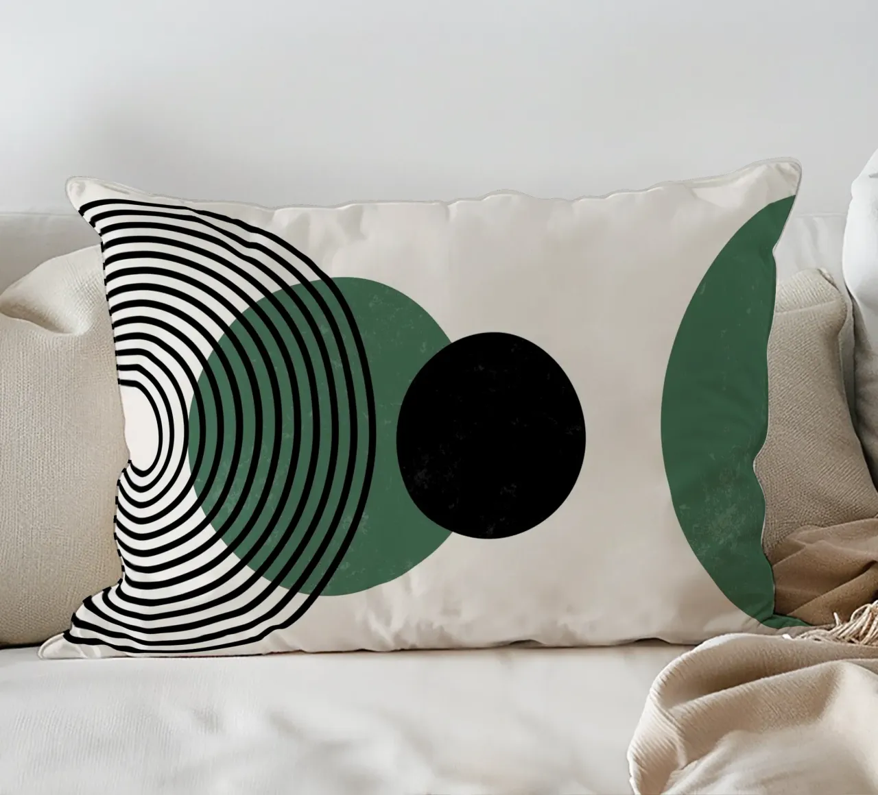 Cerchi e linee Boho - moderno e minimalista cuscino da Whole©