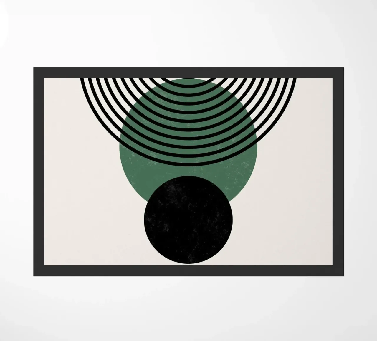 Boho circles & lines - modern & minimalist doormat by Whole©