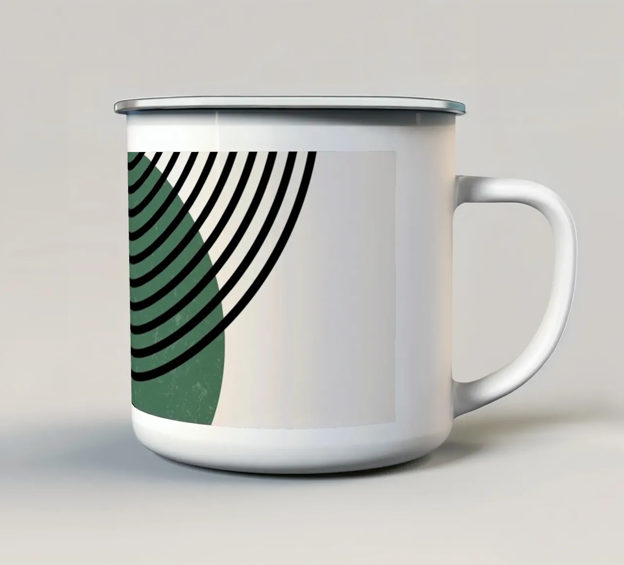 Cerchi e linee Boho - moderno e minimalista tazza in smalto da Whole©