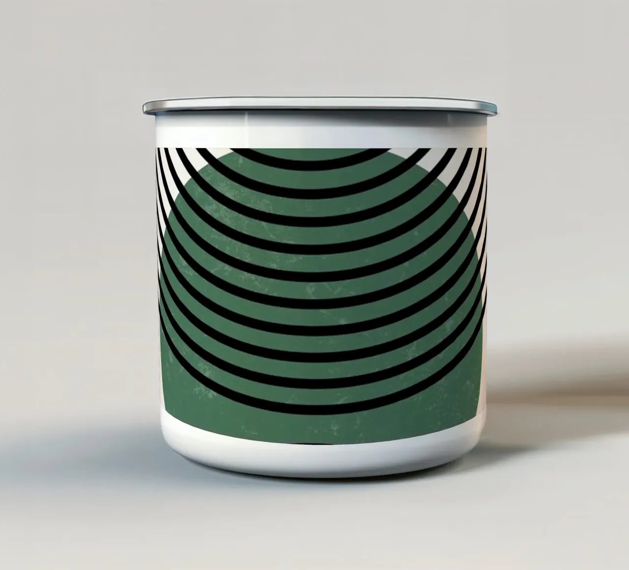 Cerchi e linee Boho - moderno e minimalista tazza in smalto da Whole©