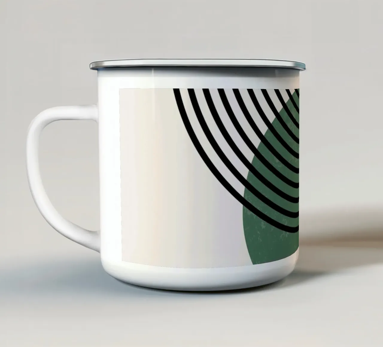 Cerchi e linee Boho - moderno e minimalista tazza in smalto da Whole©