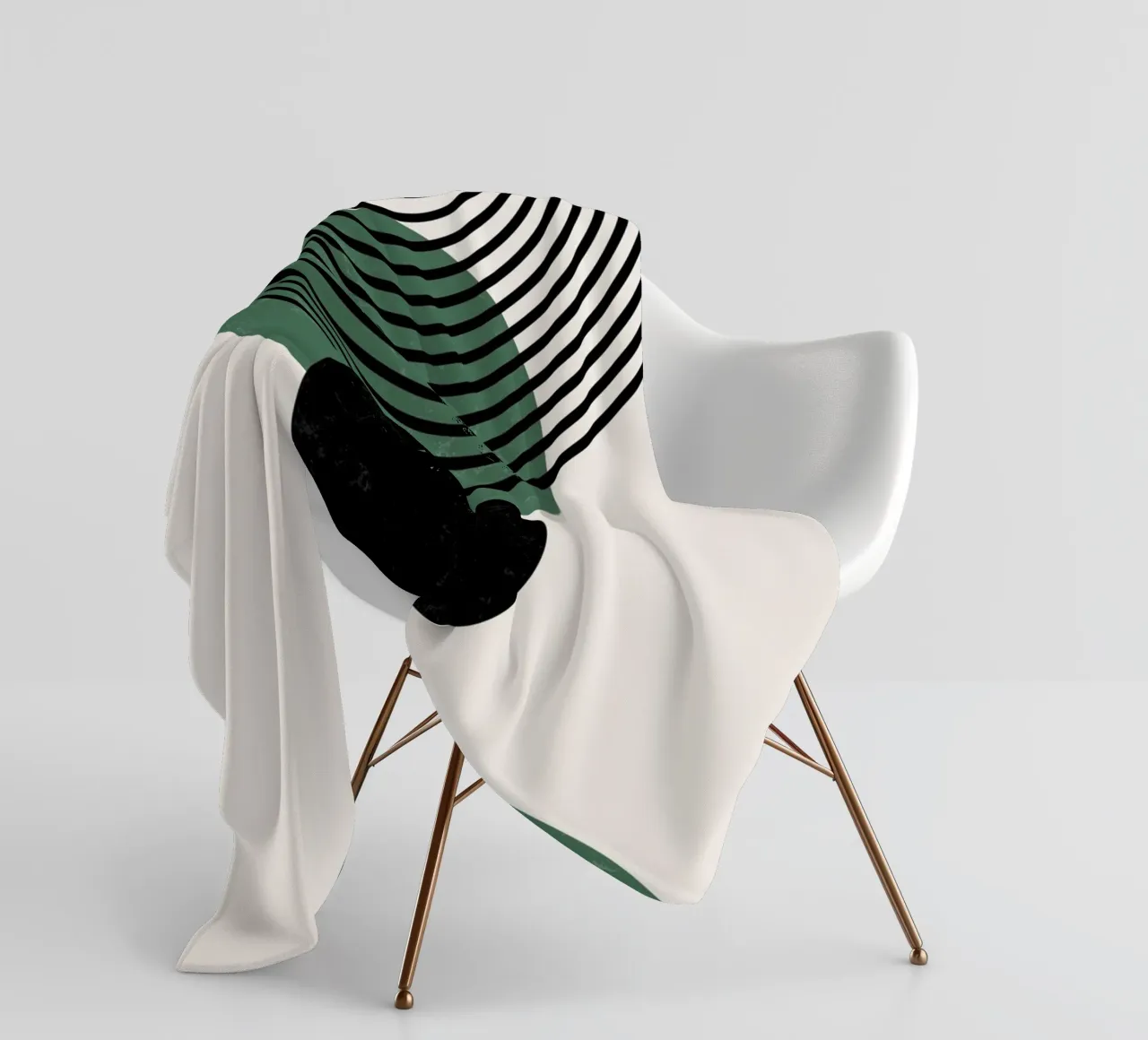 Boho circles & lines - modern & minimalist fleece blanket by Whole©