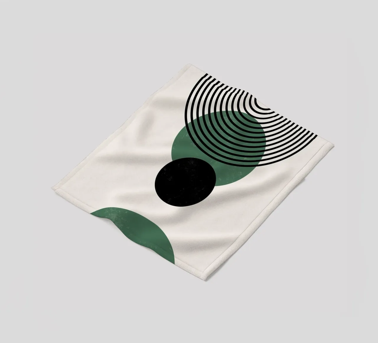 Boho circles & lines - modern & minimalist fleece blanket by Whole©