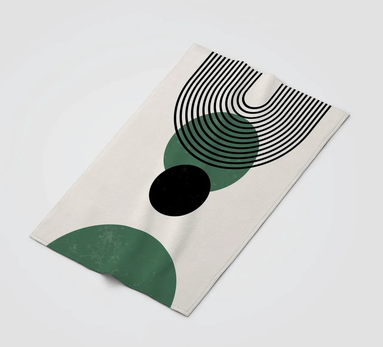 Boho circles & lines - modern & minimalist fleece blanket by Whole©
